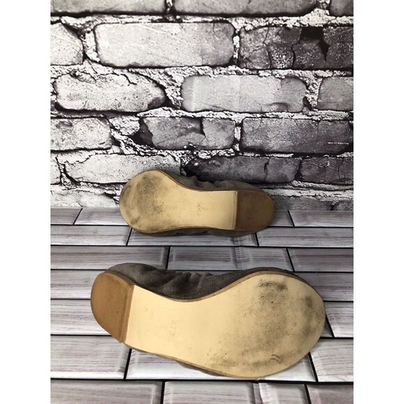 Fiel Gray Suede Leather Cap Toe Ballerina Ballet Flats Shoes Women Sz 8US/38.5EU - Picture 13 of 16